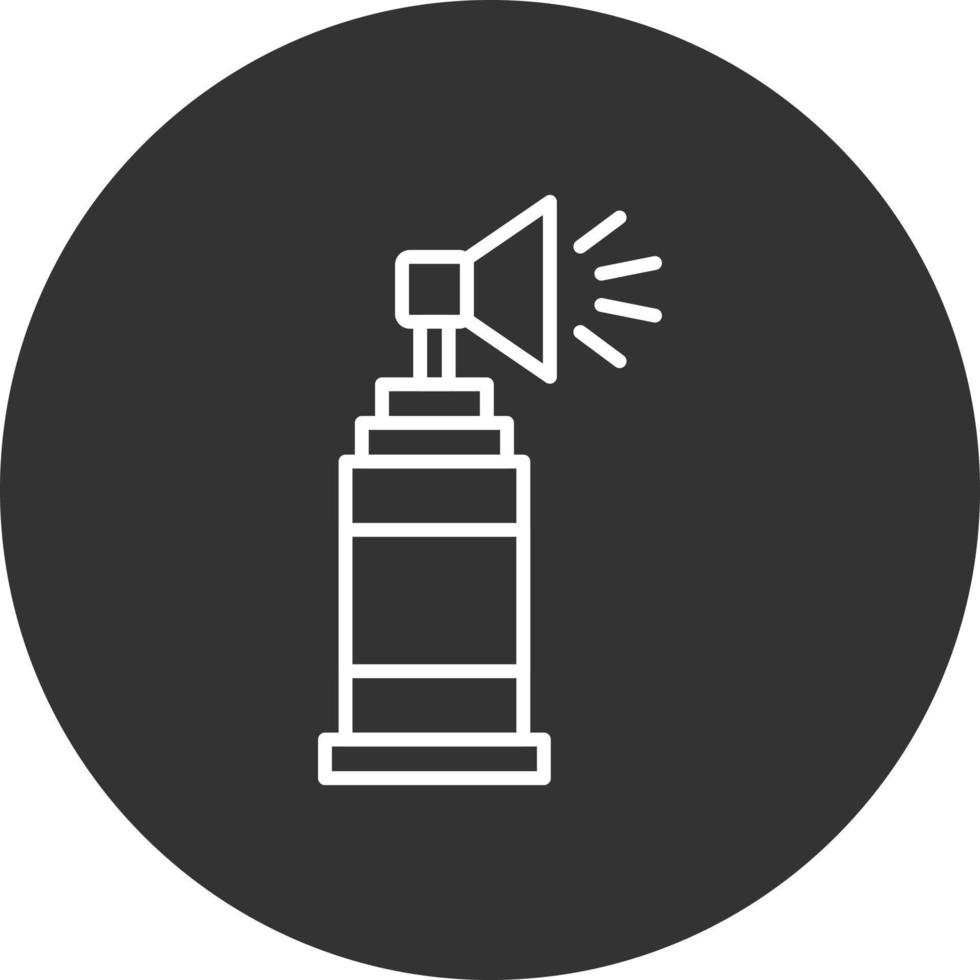 Air Horn Line Inverted Icon vector