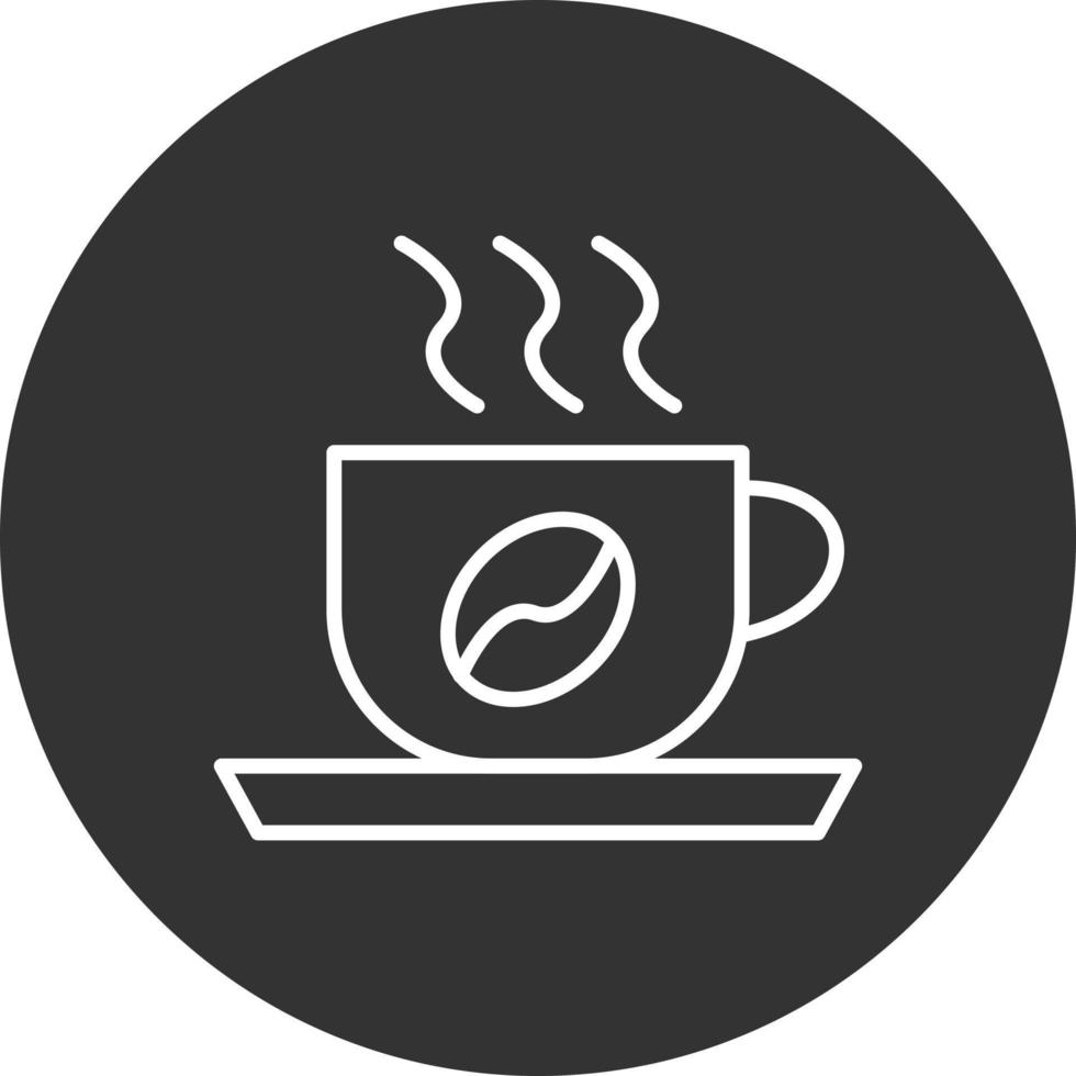 Coffee Cup Line Inverted Icon vector