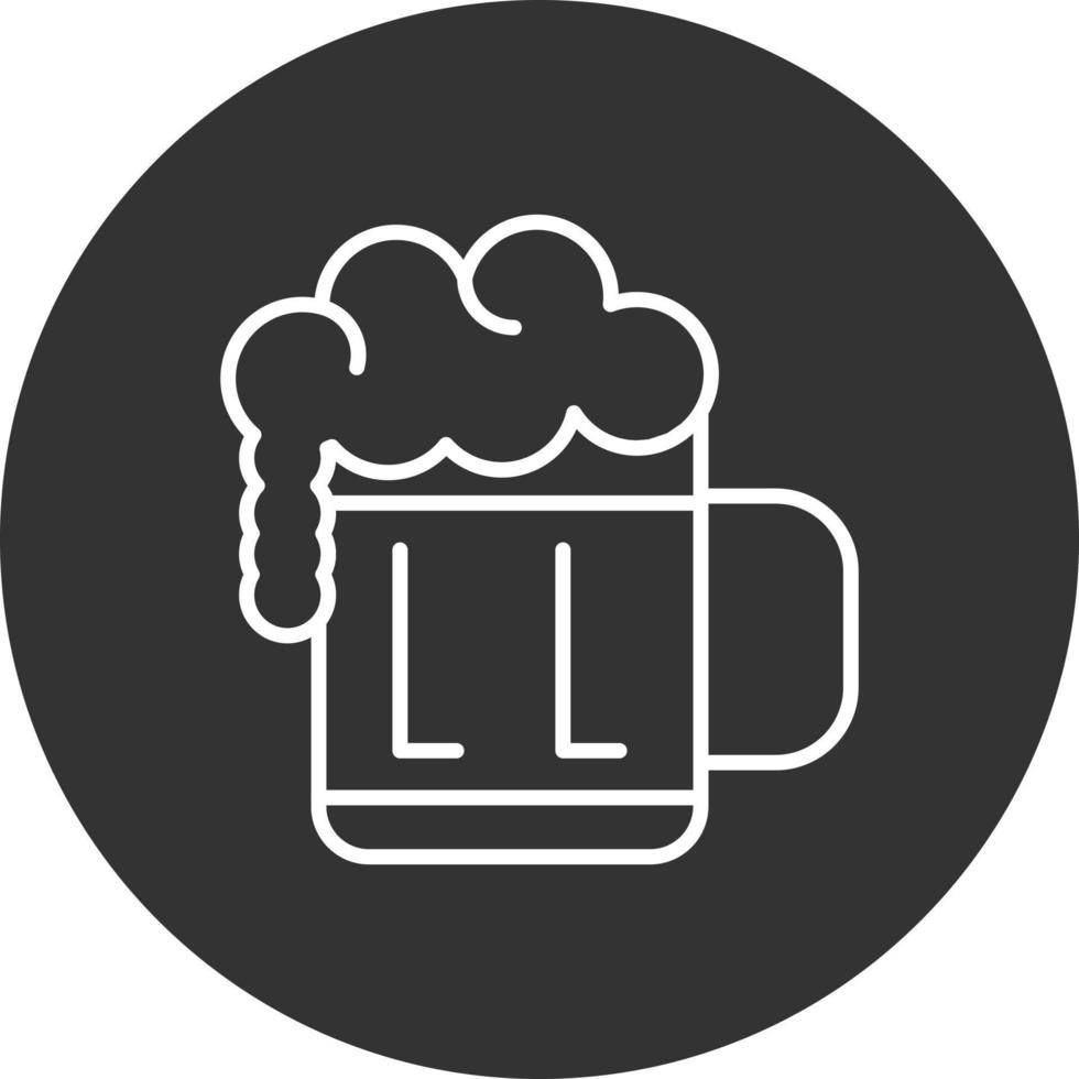 Beer Line Inverted Icon vector