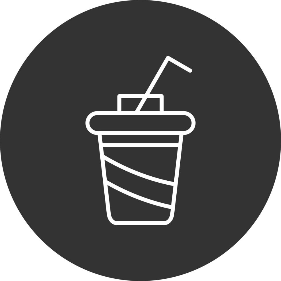 Soft Drink Line Inverted Icon vector