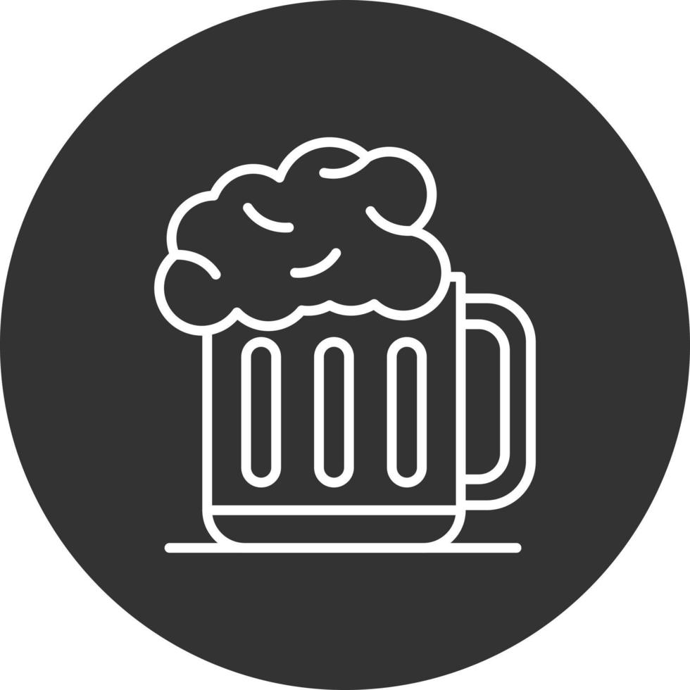 Beer Line Inverted Icon vector