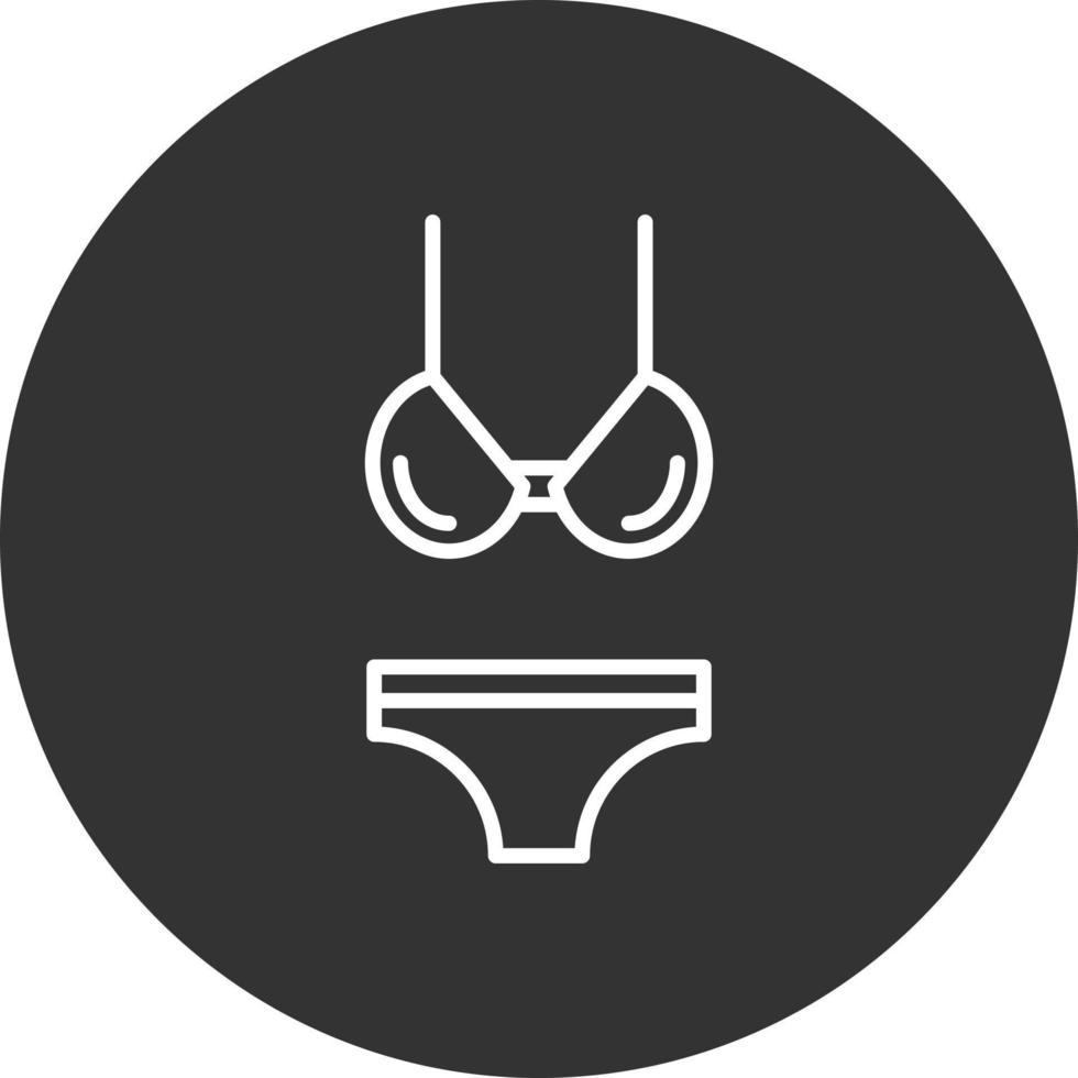 Bikini Line Inverted Icon vector
