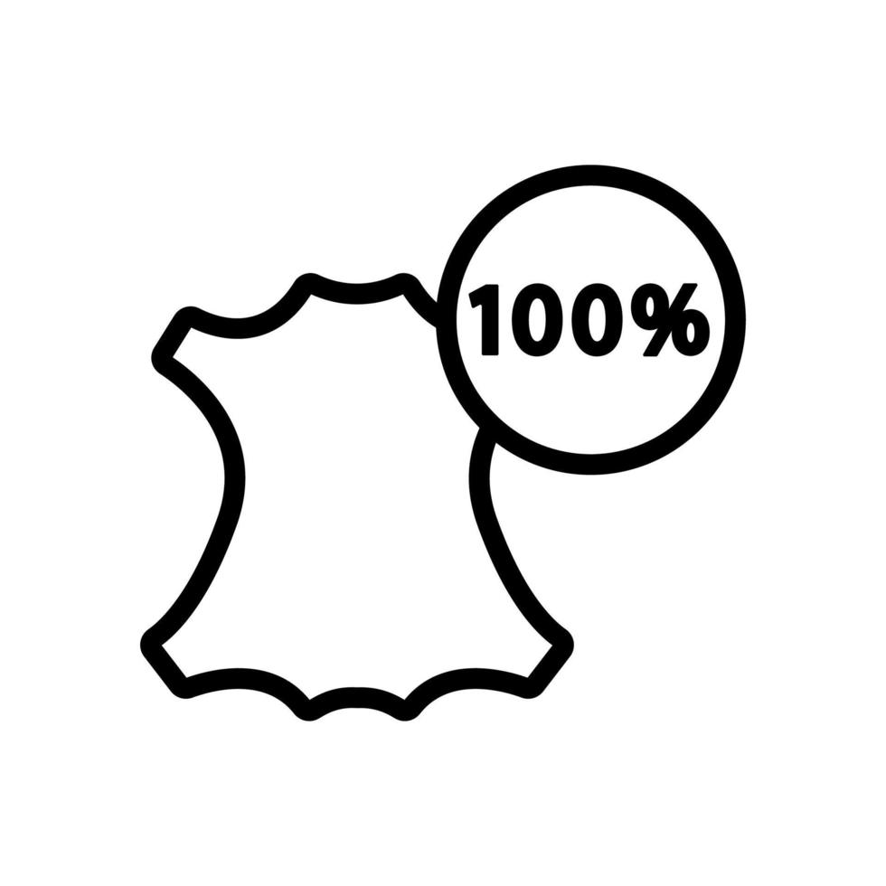 genuine leather icon vector outline illustration