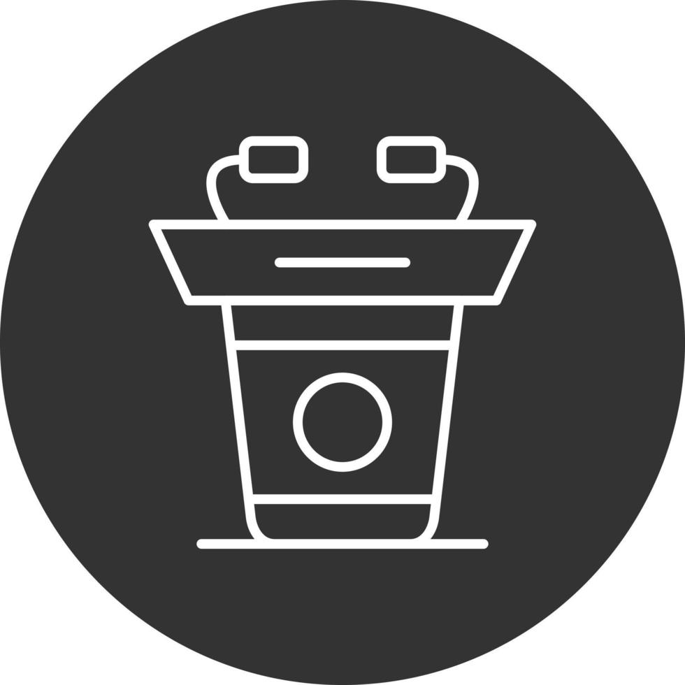 Lectern Line Inverted Icon vector