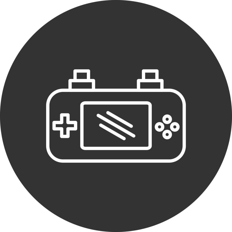 Game Console Line Inverted Icon vector