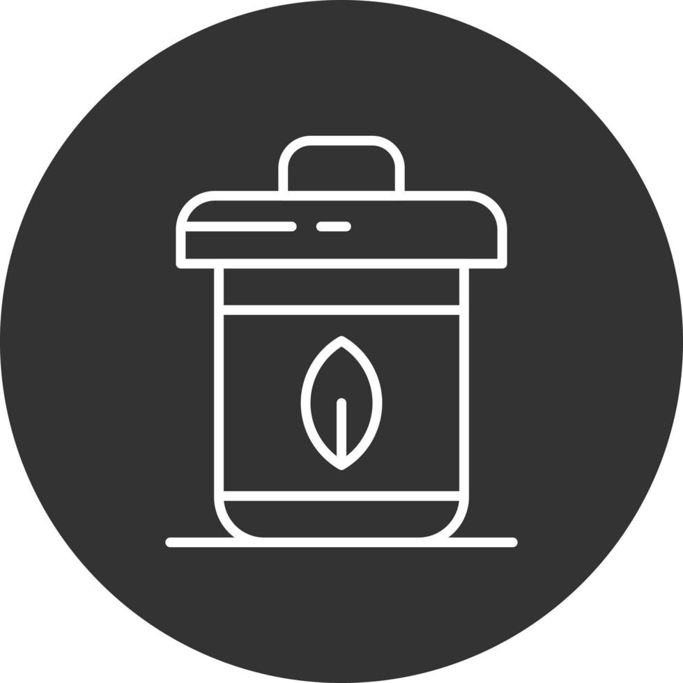 Garbage Line Inverted Icon vector