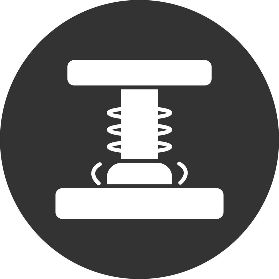 Press Glyph Inverted Icon vector