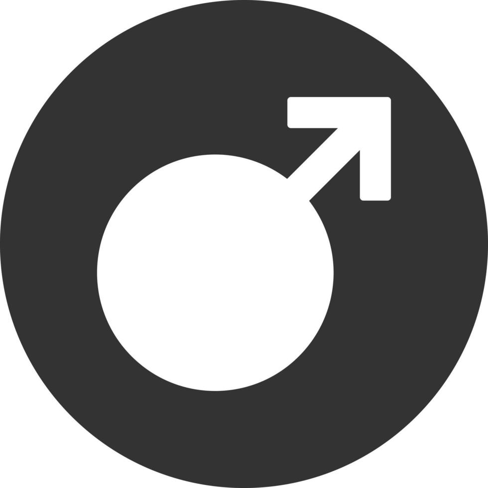 Male Sign Glyph Inverted Icon vector