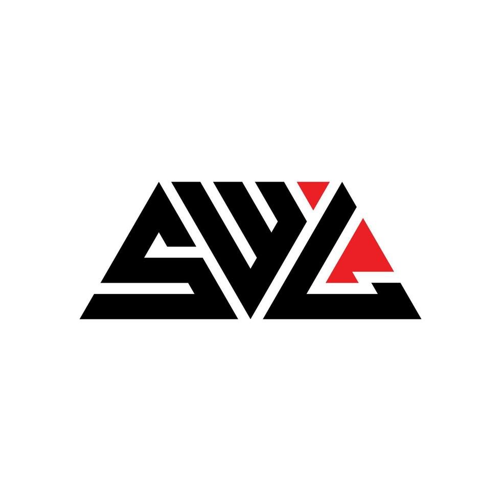 diseño de logotipo de letra de triángulo swl con forma de triángulo. monograma de diseño de logotipo de triángulo swl. plantilla de logotipo de vector de triángulo swl con color rojo. logotipo triangular swl logotipo simple, elegante y lujoso. swl