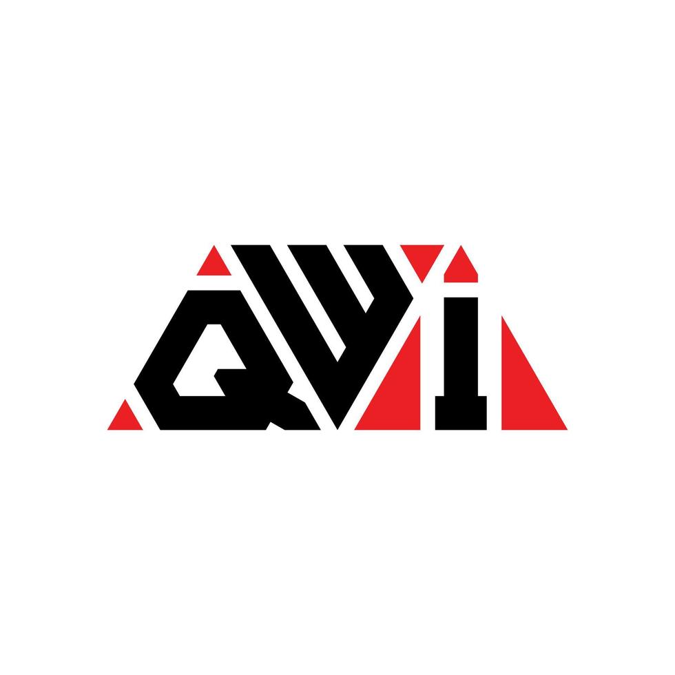 diseño de logotipo de letra triangular qwi con forma de triángulo. monograma de diseño del logotipo del triángulo qwi. plantilla de logotipo de vector de triángulo qwi con color rojo. logotipo triangular qwi logotipo simple, elegante y lujoso. qwi