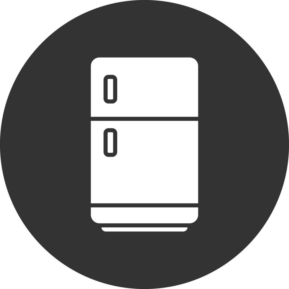 icono de glifo de refrigerador invertido vector