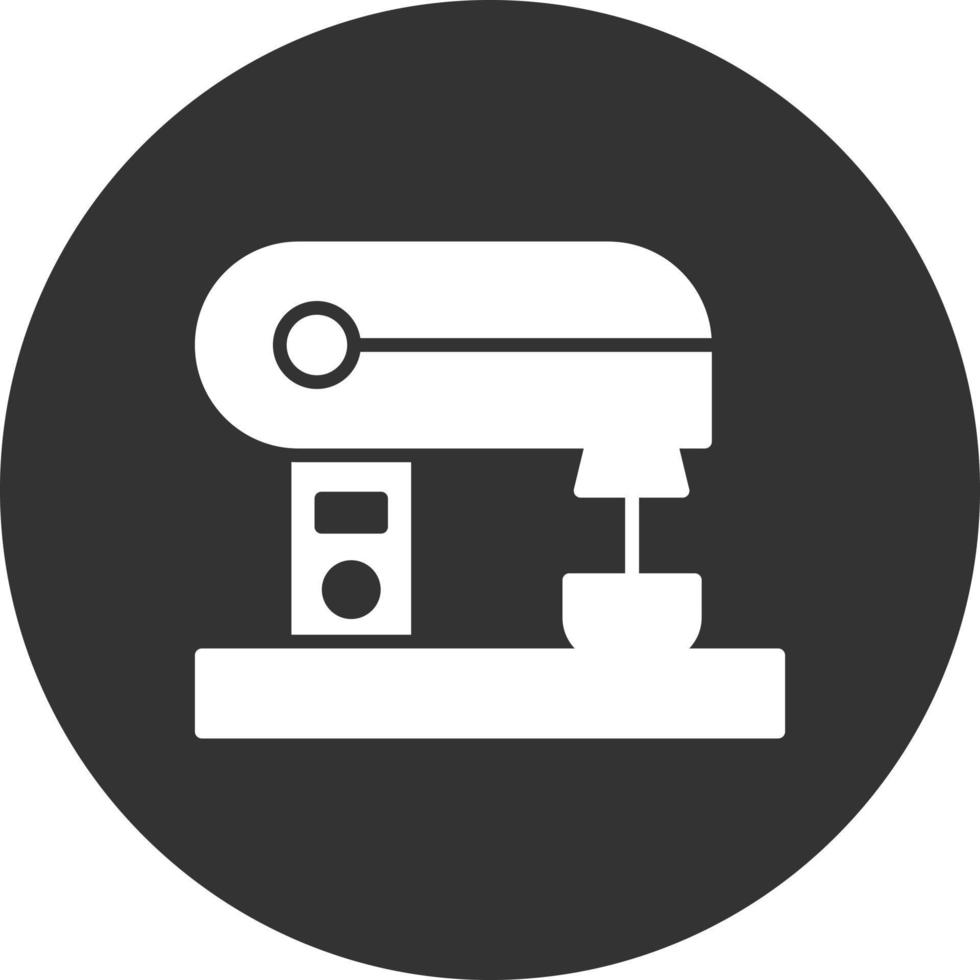 Mixer Glyph Inverted Icon vector