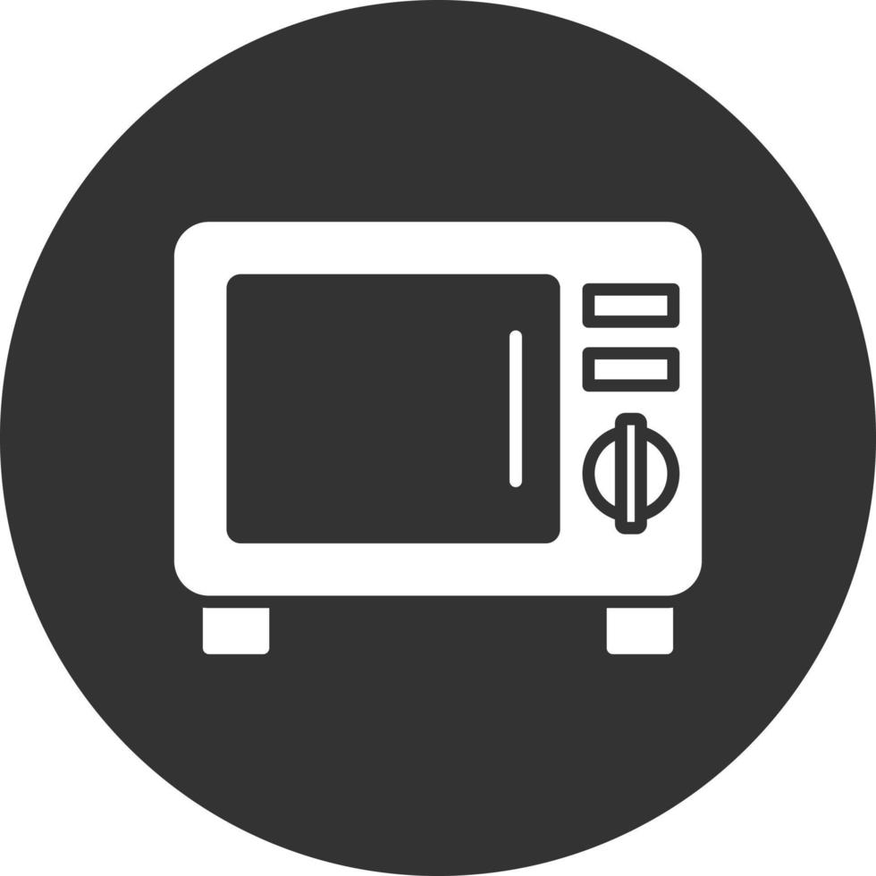 Oven Glyph Inverted Icon vector