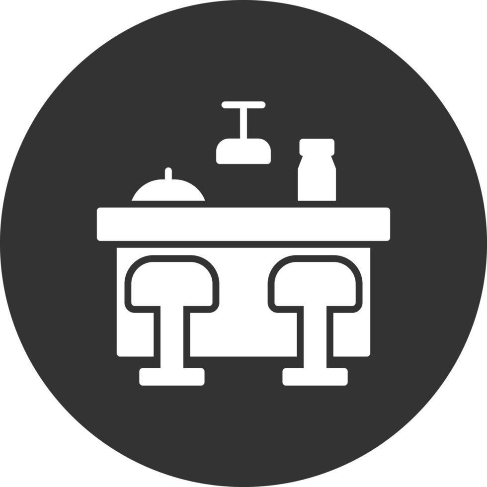 Bar Counter Glyph Inverted Icon vector