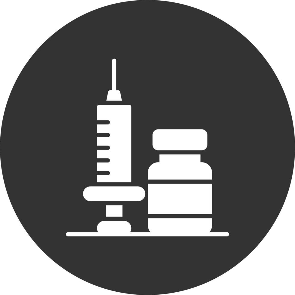 Vaccine Glyph Inverted Icon vector