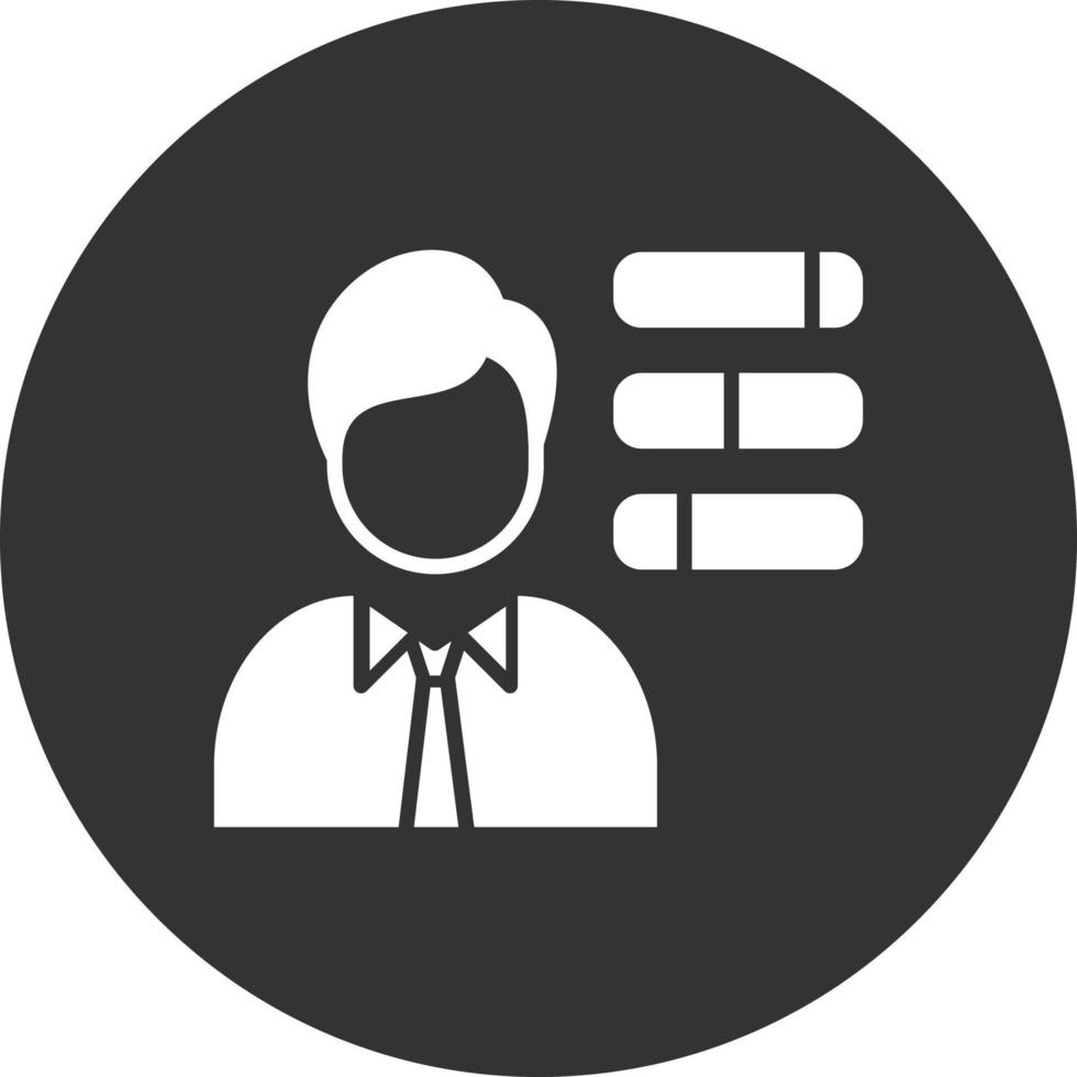 Skills Glyph Inverted Icon vector