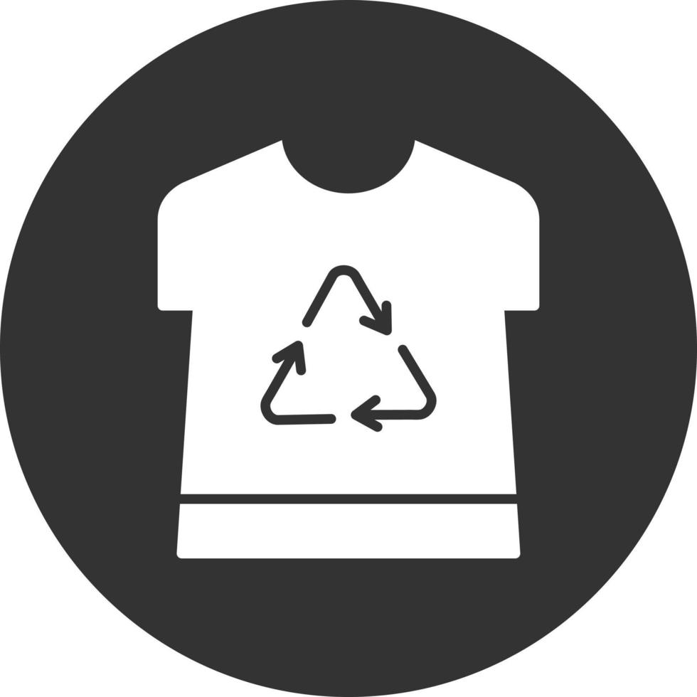 Shirt Glyph Inverted Icon vector