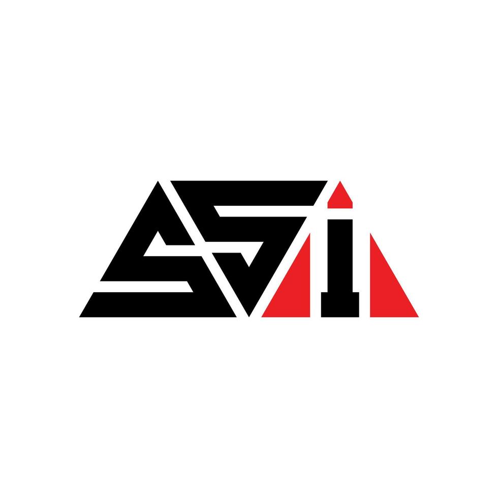 diseño de logotipo de letra triangular ssi con forma de triángulo. monograma de diseño del logotipo del triángulo ssi. plantilla de logotipo de vector de triángulo ssi con color rojo. logotipo triangular ssi logotipo simple, elegante y lujoso. ssi