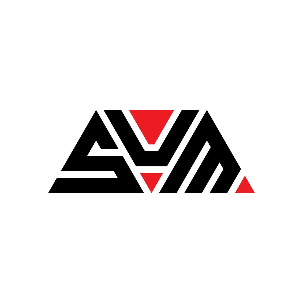 diseño de logotipo de letra de triángulo de suma con forma de triángulo. monograma de diseño de logotipo de triángulo de suma. plantilla de logotipo de vector de triángulo de suma con color rojo. logo triangular suma logo simple, elegante y lujoso. suma