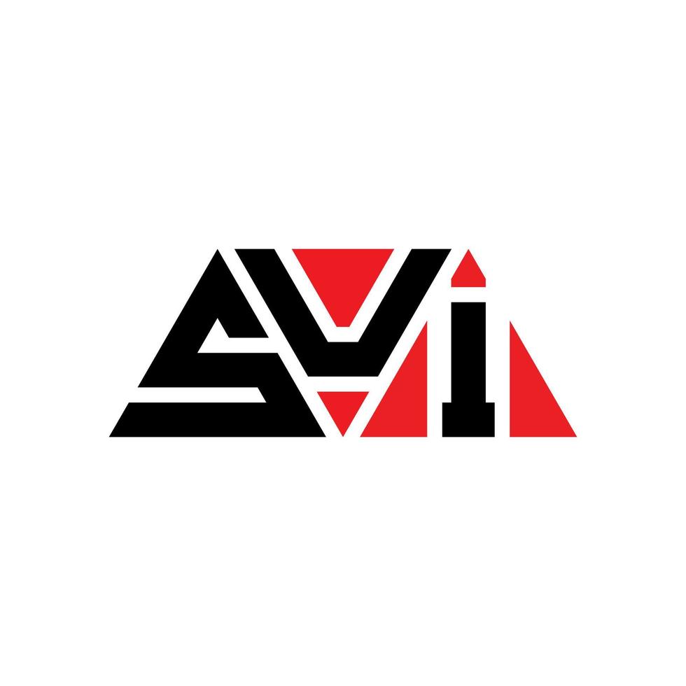 SUI triangle letter logo design with triangle shape. SUI triangle logo design monogram. SUI triangle vector logo template with red color. SUI triangular logo Simple, Elegant, and Luxurious Logo. SUI