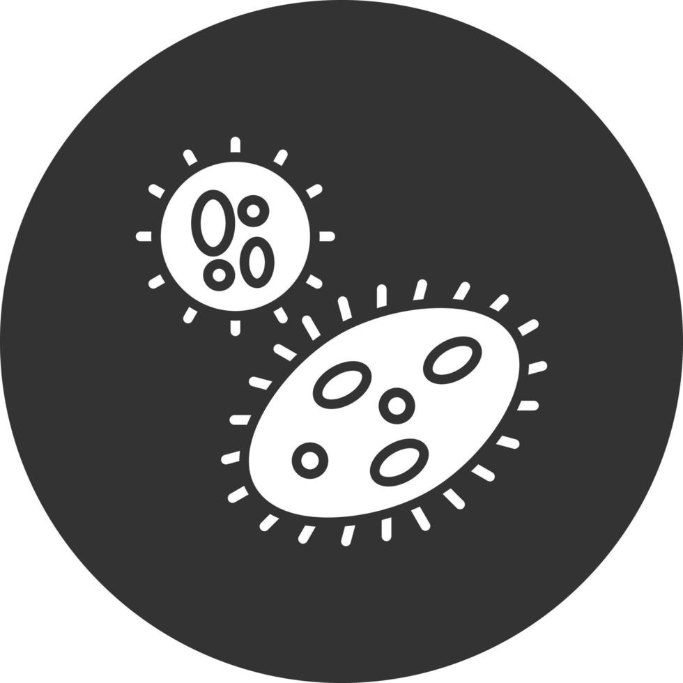 Fungus Glyph Inverted Icon vector