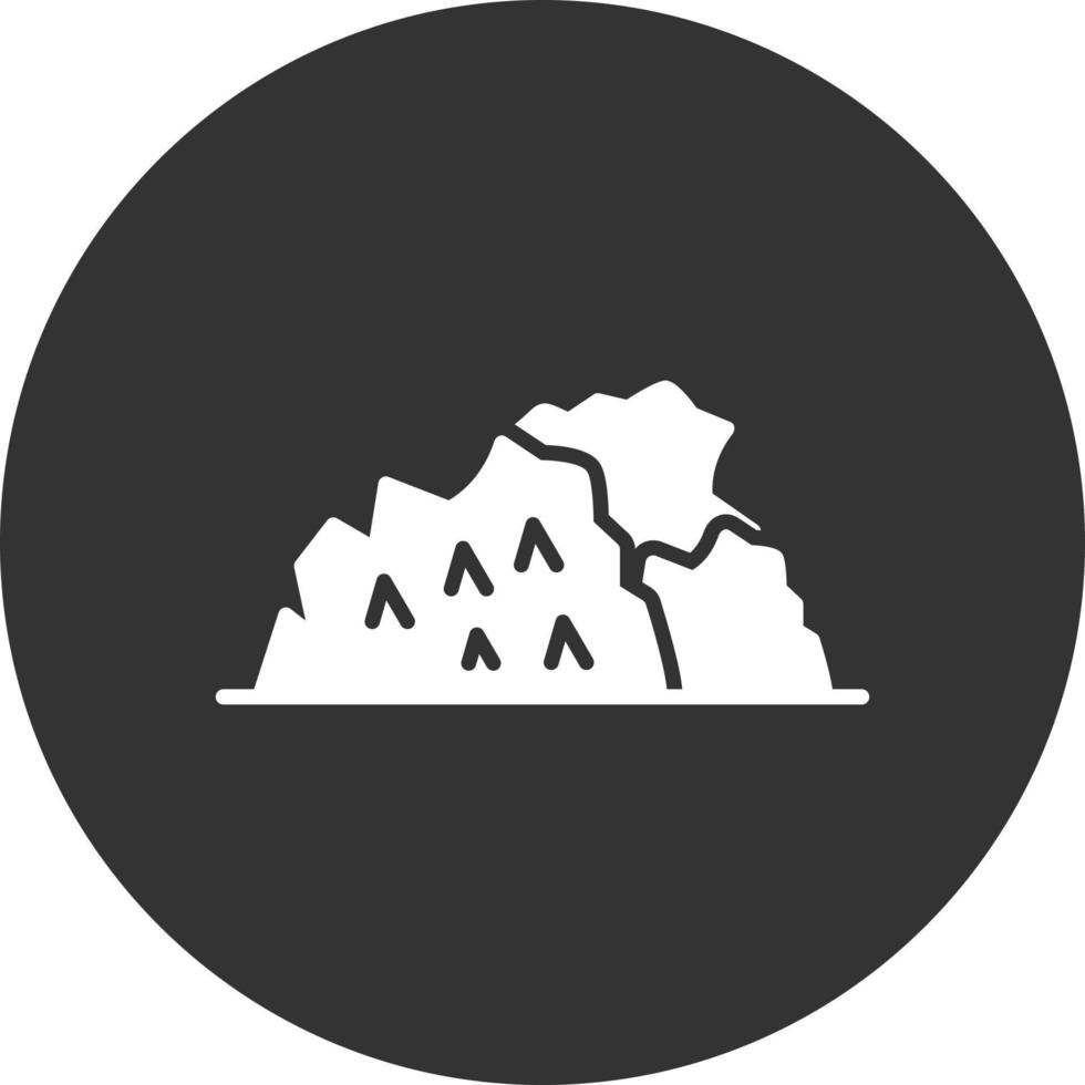 Footprint Glyph Inverted Icon vector