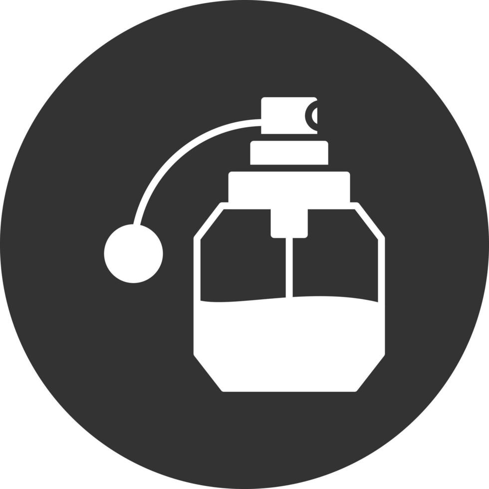 Perfume Glyph Inverted Icon vector