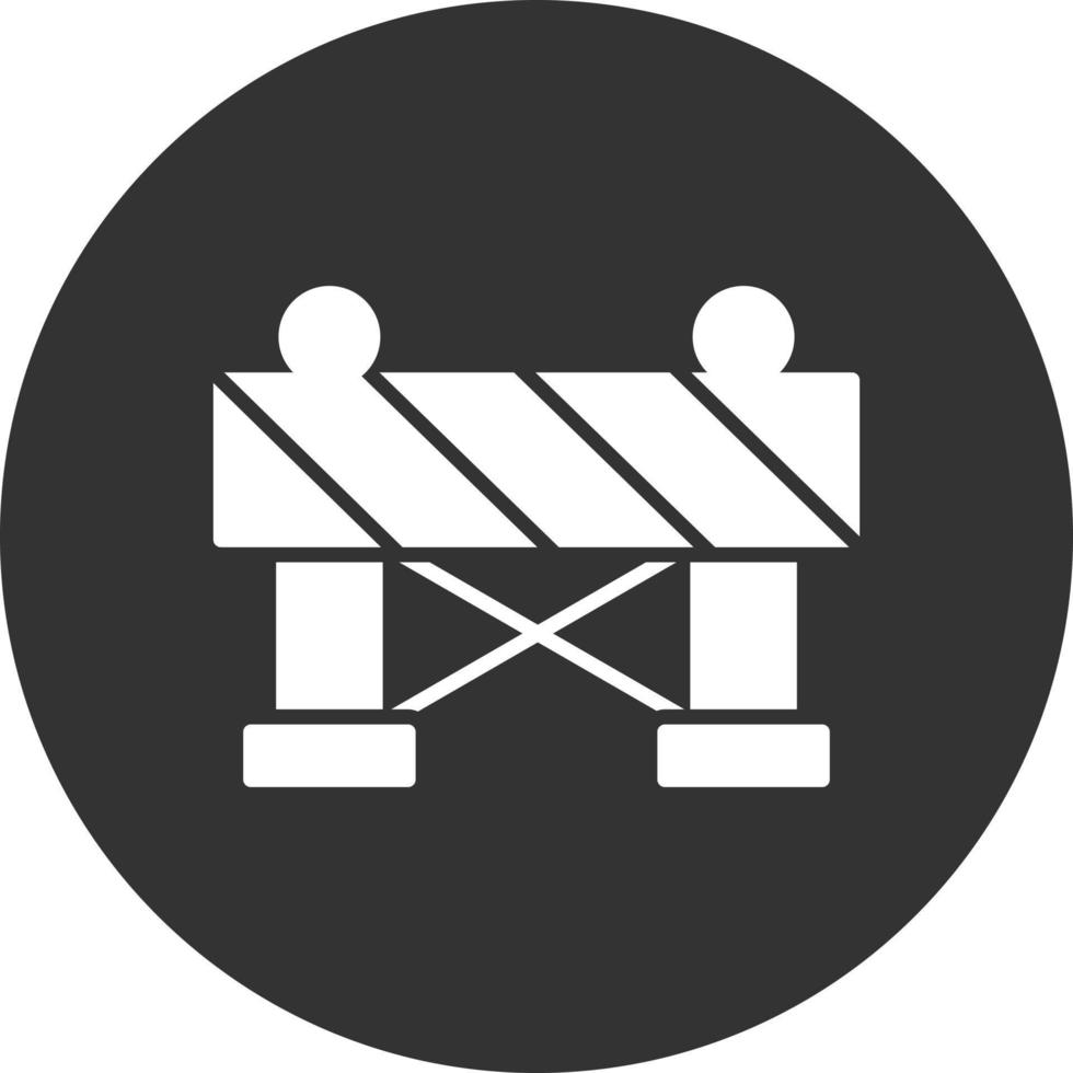 Barrier Glyph Inverted Icon vector