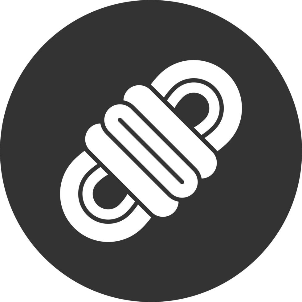 Rope Glyph Inverted Icon vector