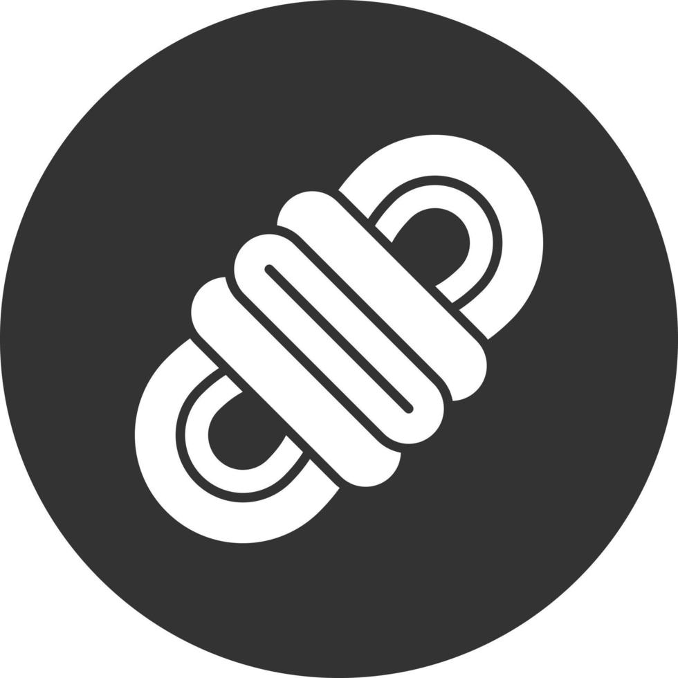 Rope Glyph Inverted Icon vector