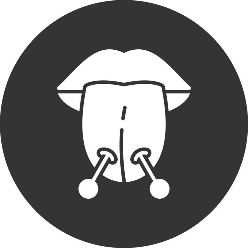 Piercing Glyph Inverted Icon vector