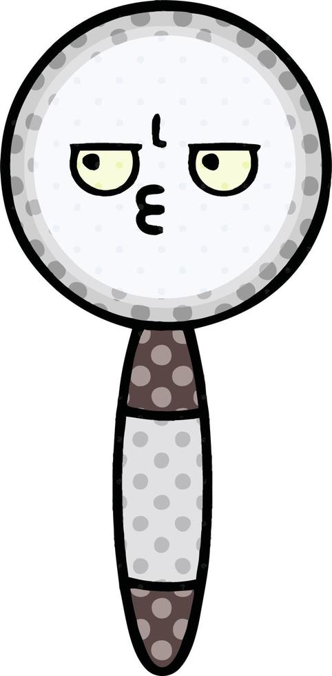 comic book style cartoon magnifying glass vector