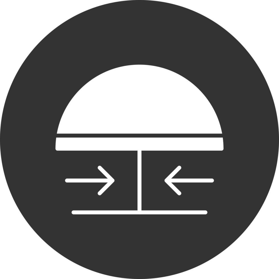 Emergency Button Glyph Inverted Icon vector
