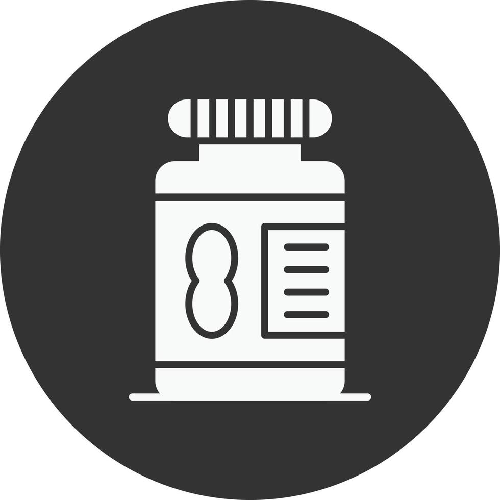 Peanut Butter Glyph Inverted Icon vector