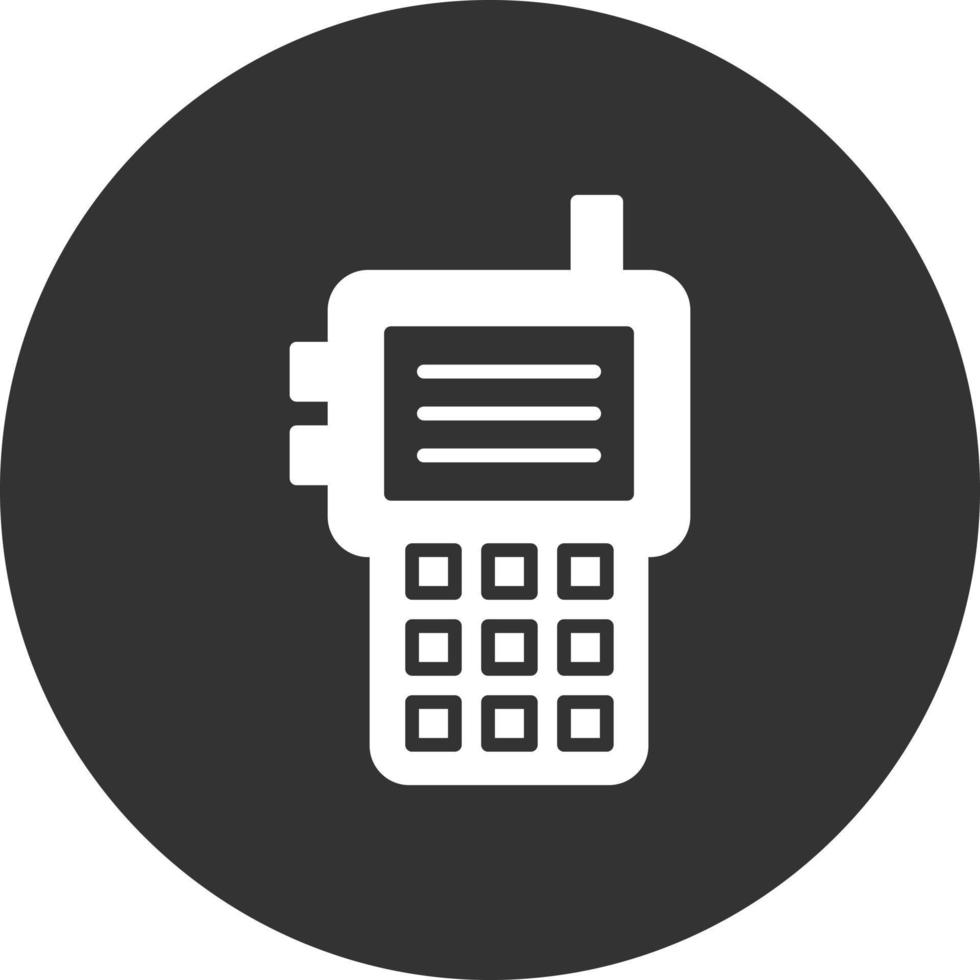 Walkie Talkie Glyph Inverted Icon vector
