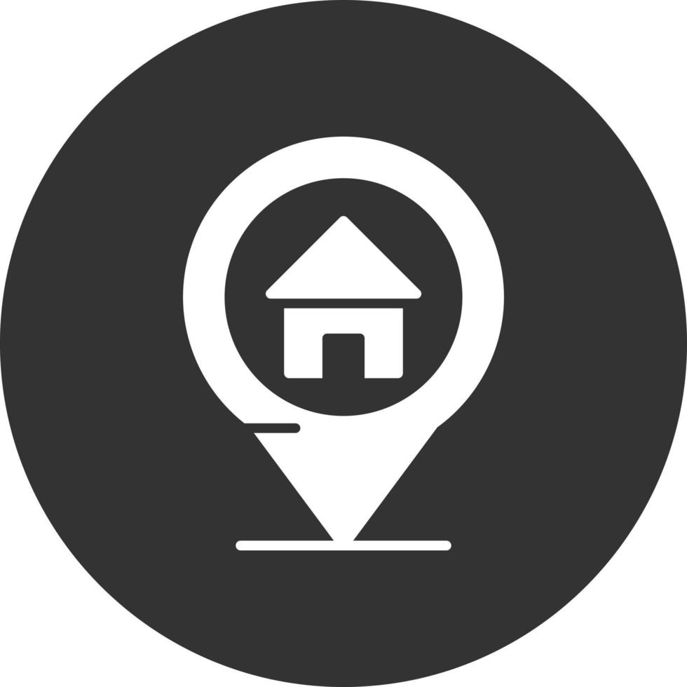 Address Glyph Inverted Icon vector