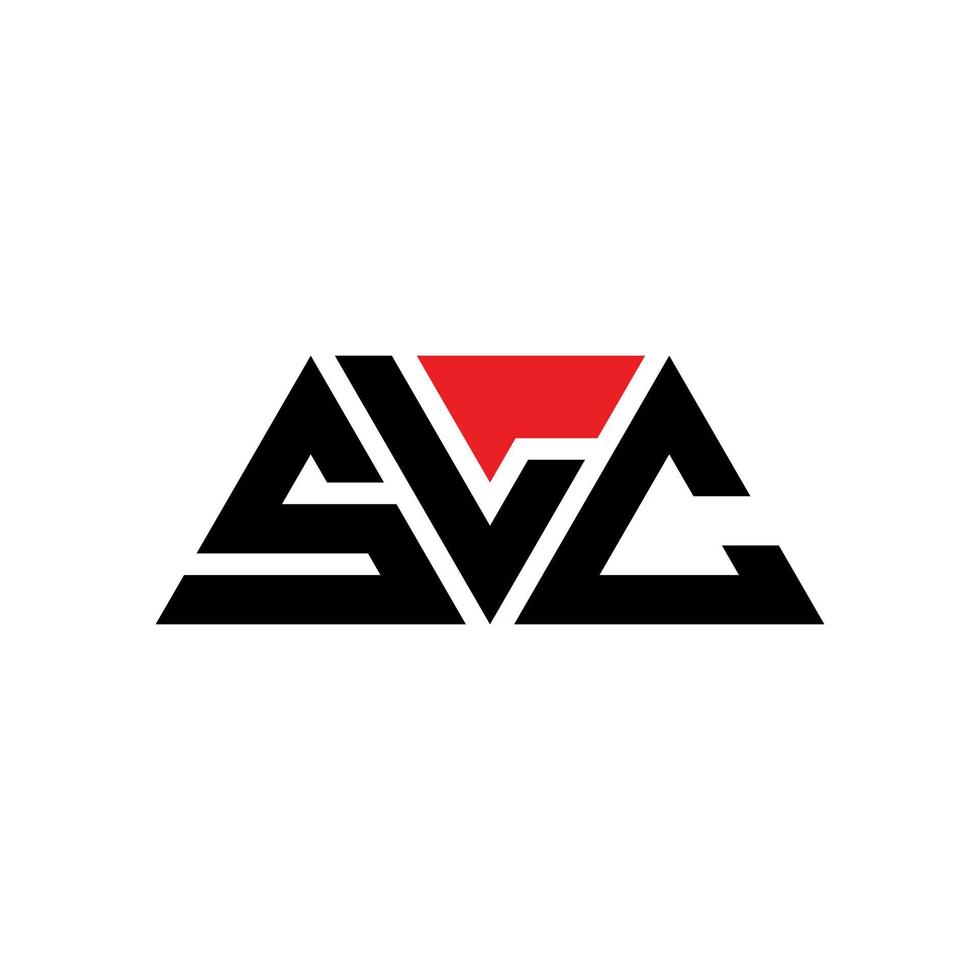 SLC triangle letter logo design with triangle shape. SLC triangle logo design monogram. SLC triangle vector logo template with red color. SLC triangular logo Simple, Elegant, and Luxurious Logo. SLC