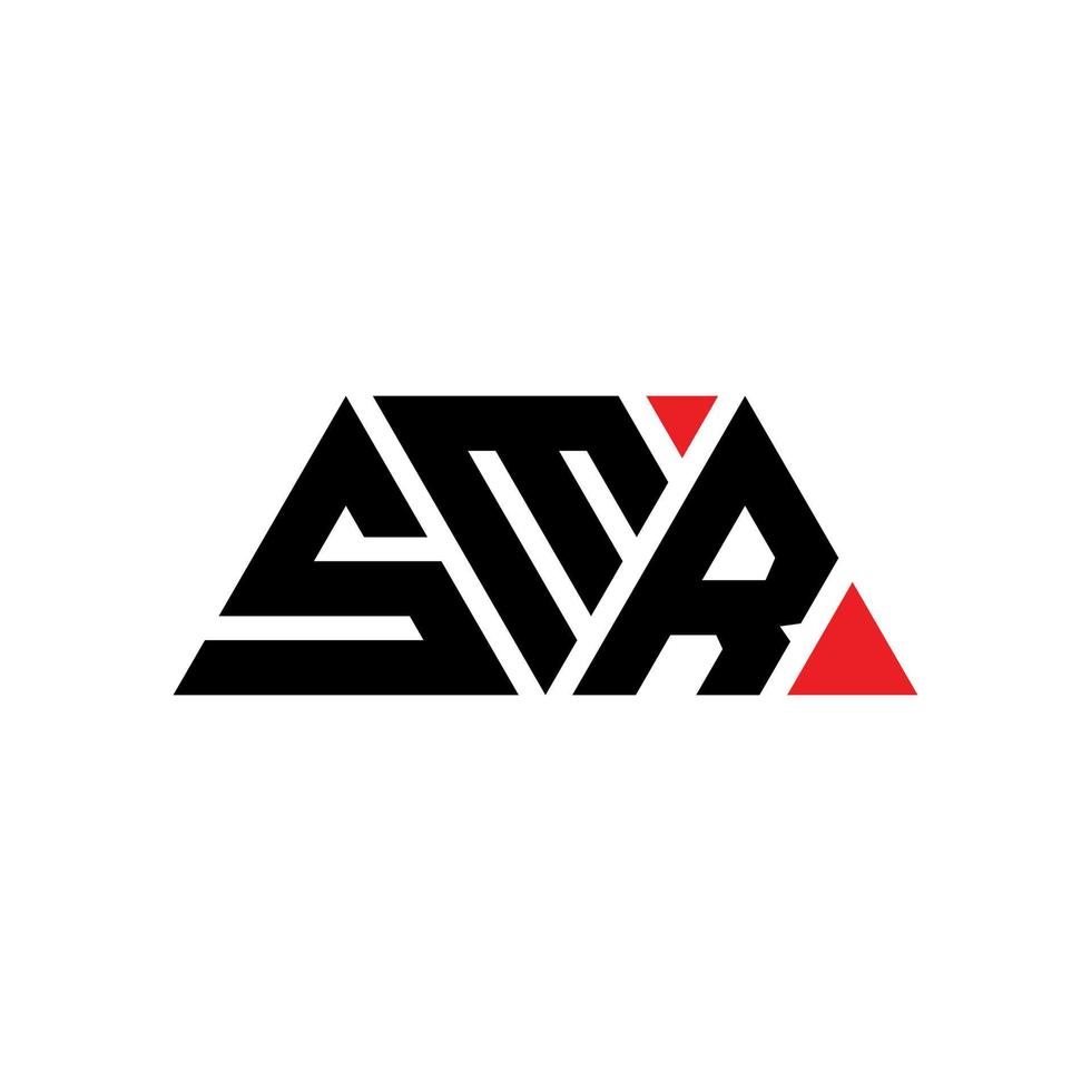 diseño de logotipo de letra de triángulo smr con forma de triángulo. monograma de diseño de logotipo de triángulo smr. plantilla de logotipo de vector de triángulo smr con color rojo. logotipo triangular smr logotipo simple, elegante y lujoso. smr