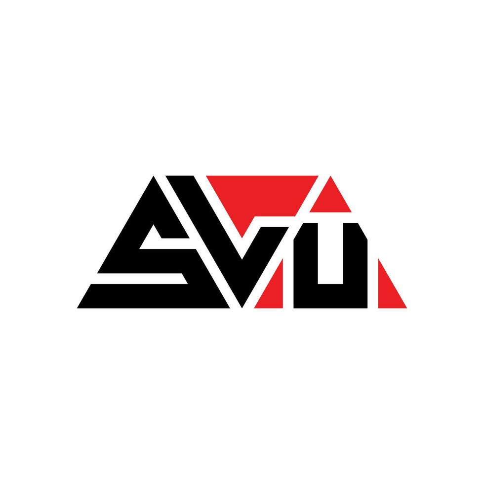 SLU triangle letter logo design with triangle shape. SLU triangle logo design monogram. SLU triangle vector logo template with red color. SLU triangular logo Simple, Elegant, and Luxurious Logo. SLU
