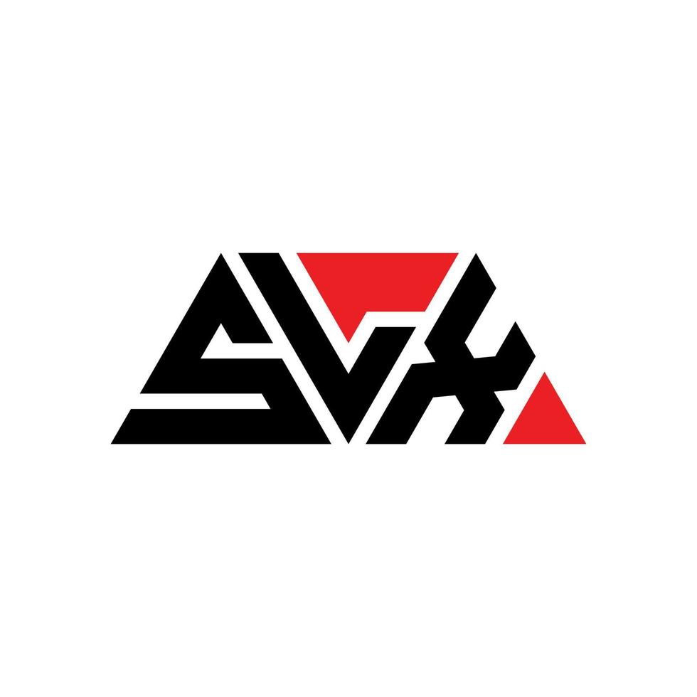 SLX triangle letter logo design with triangle shape. SLX triangle logo design monogram. SLX triangle vector logo template with red color. SLX triangular logo Simple, Elegant, and Luxurious Logo. SLX
