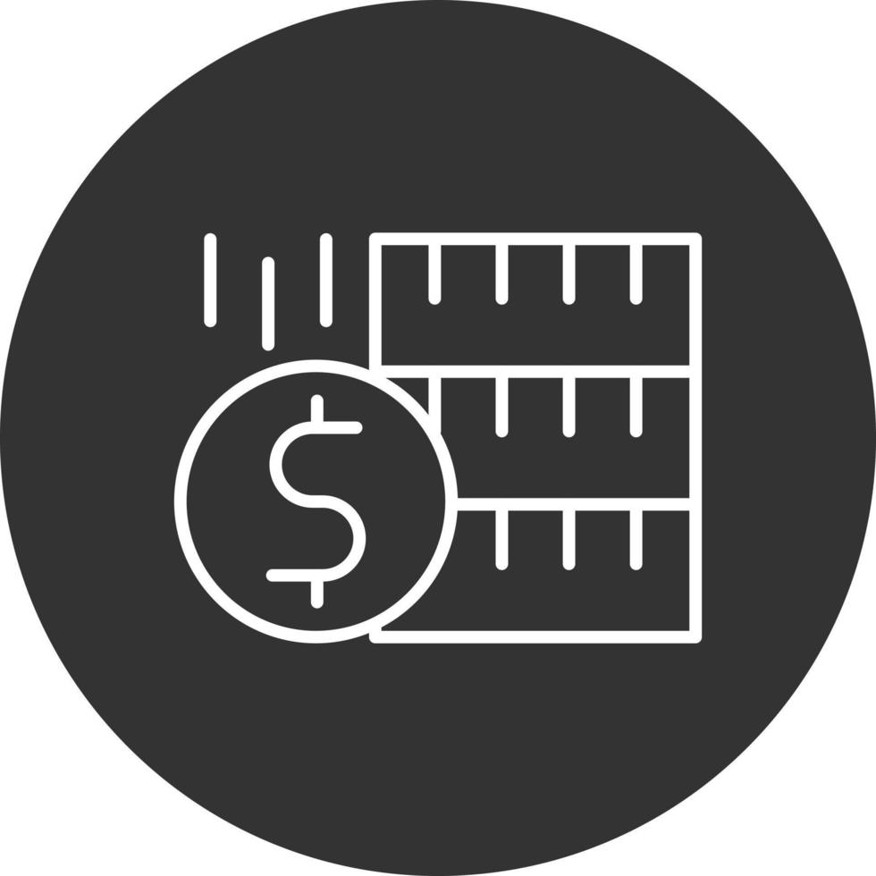 Money Glyph Inverted Icon vector