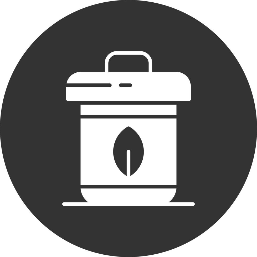 icono de glifo de basura invertido vector