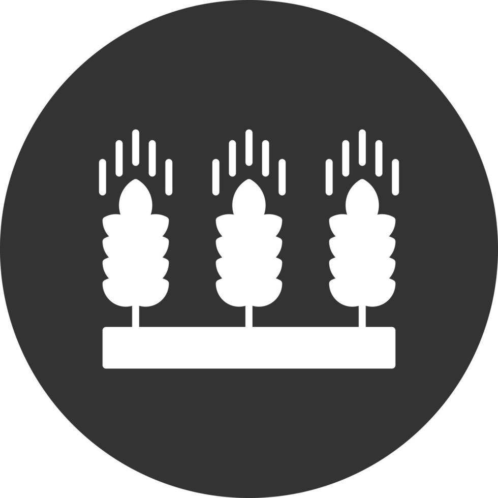 Wheat Glyph Inverted Icon vector