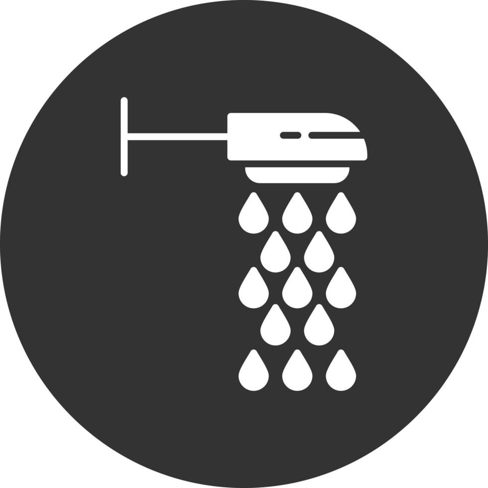 Shower Glyph Inverted Icon vector