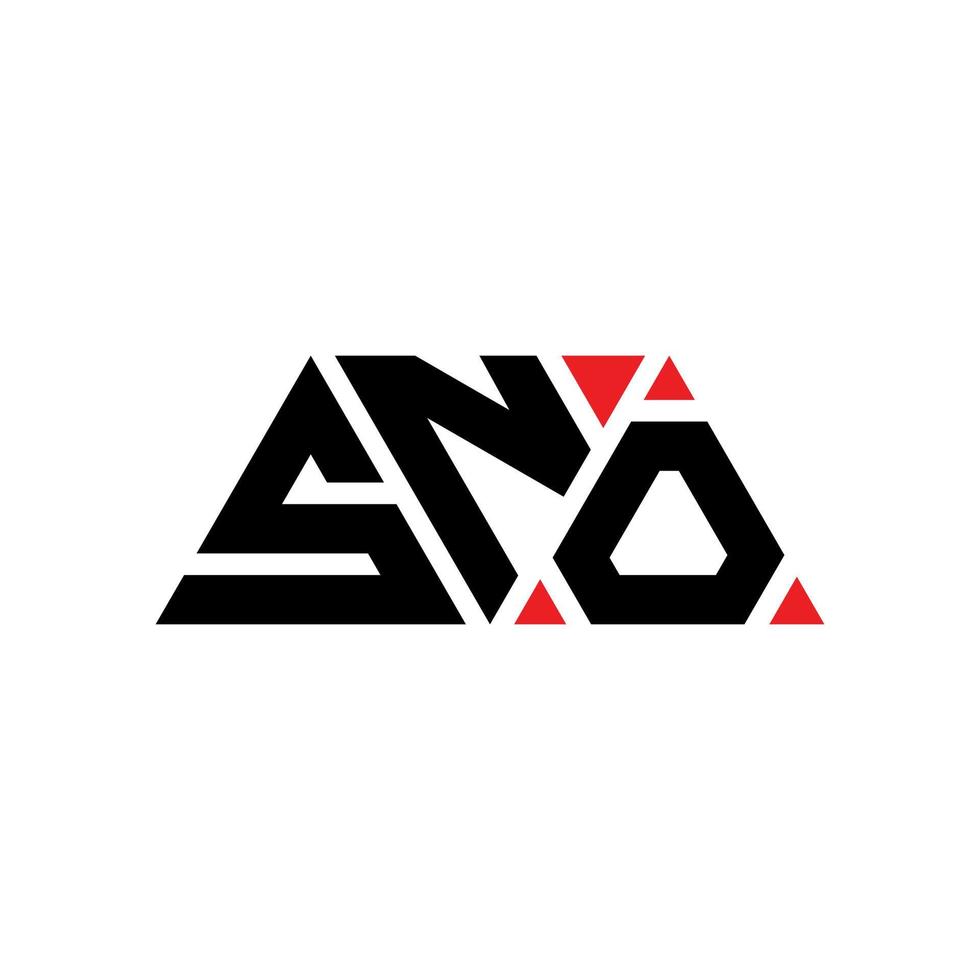 diseño de logotipo de letra de triángulo sno con forma de triángulo. monograma de diseño de logotipo de triángulo sno. plantilla de logotipo de vector de triángulo sno con color rojo. logotipo triangular sno logotipo simple, elegante y lujoso. mocoso