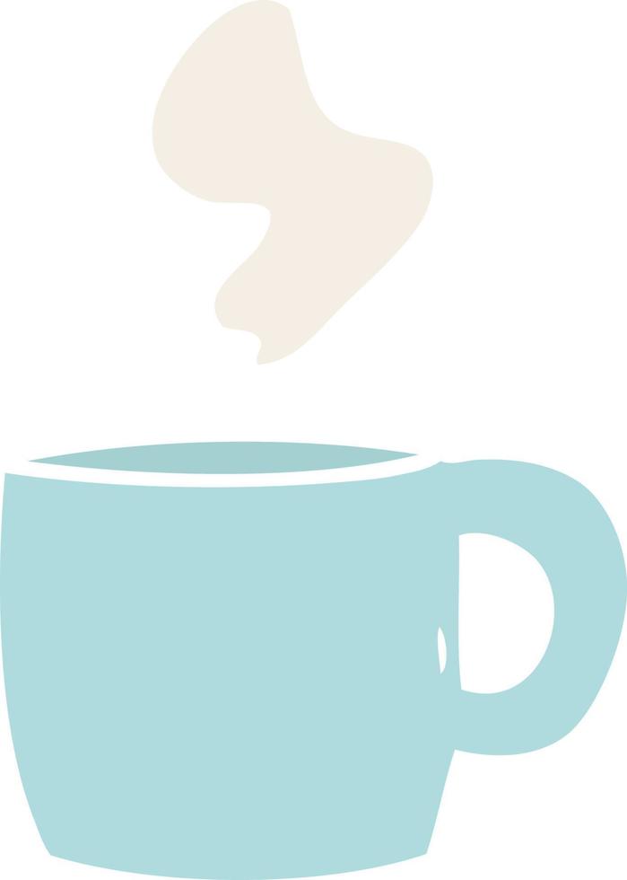 cartoon doodle of a steaming hot drink vector