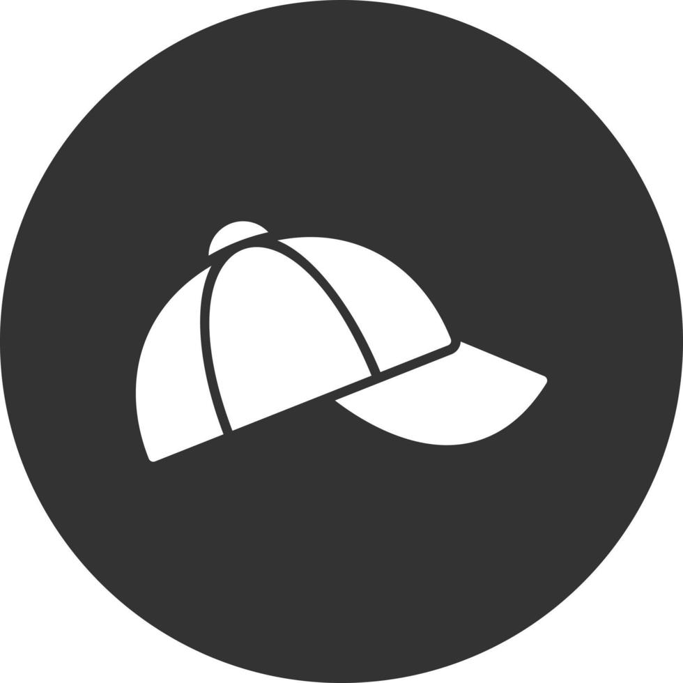 Cap Glyph Inverted Icon vector