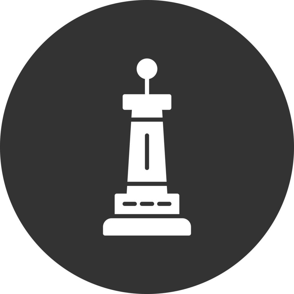 Monument Glyph Inverted Icon vector