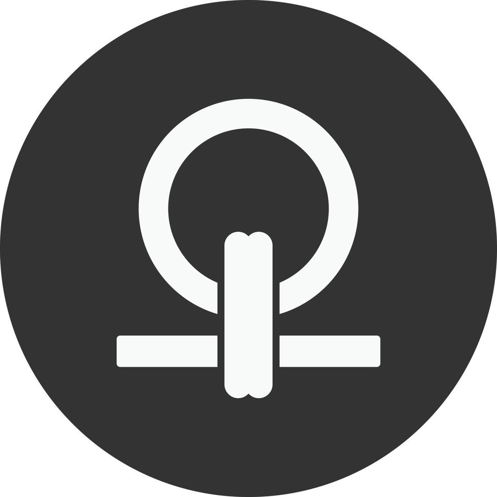 Shen Ring Glyph Inverted Icon vector