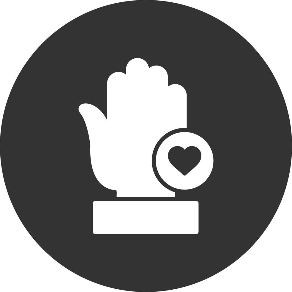 Volunteer Glyph Inverted Icon vector